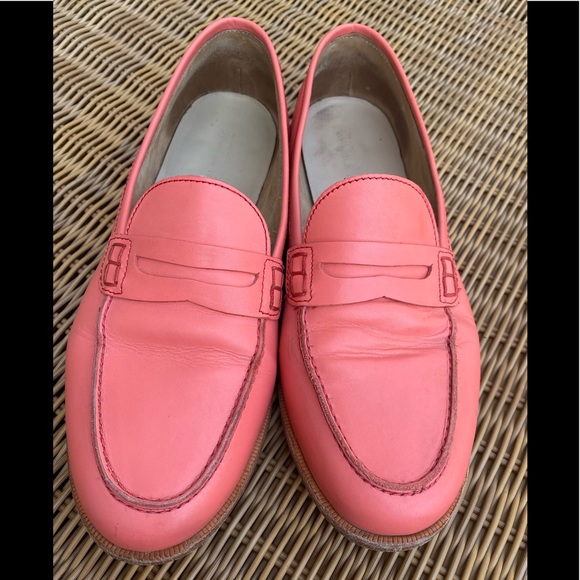 J.Crew Ryan Penny Loafer-leather Style H8200 coral - Picture 2 of 8